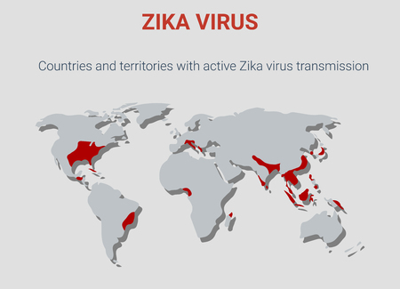 a very dangerous new tropical virus zika virusのイラスト素材