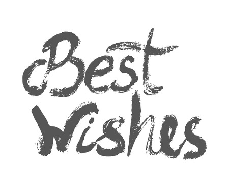 Best wishes - perfect design element for housewarming poster, t-shirt design. Handdrawn lettering. Vector art.のイラスト素材