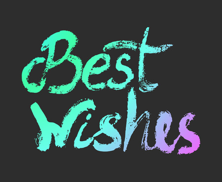 Best wishes - perfect design element for housewarming poster, t-shirt design. Handdrawn lettering. Vector art.のイラスト素材