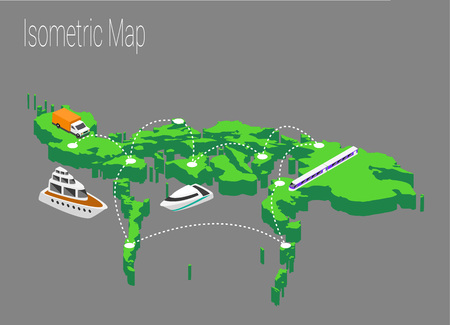 Map Philippines isometric concept. 3d flat illustration of Map Philippines.のイラスト素材