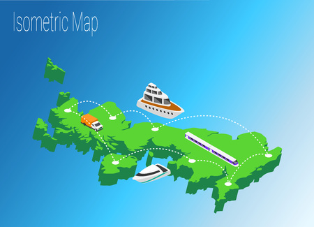 Map United Kingdoml isometric concept. 3d flat illustration of Map United Kingdom.のイラスト素材