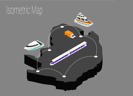 Map North Africa isometric concept. 3d flat illustration of Map North Africa.のイラスト素材