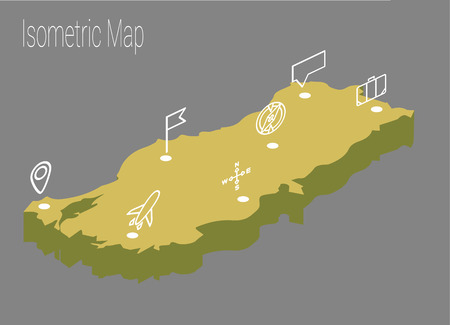 Map Turkey isometric concept. 3d flat illustration of Map Turkeyのイラスト素材