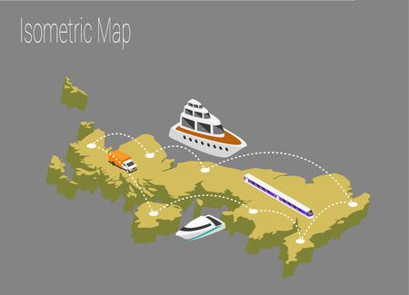 Map United Kingdoml isometric concept. 3d flat illustration of Map United Kingdom.のイラスト素材
