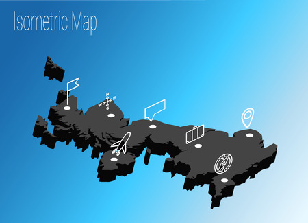 Map United Kingdoml isometric concept. 3d flat illustration of Map United Kingdom.のイラスト素材