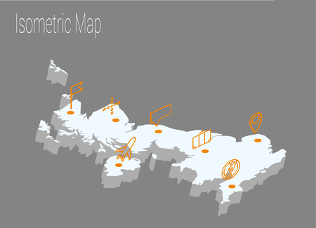 Map United Kingdoml isometric concept. 3d flat illustration of Map United Kingdom.のイラスト素材
