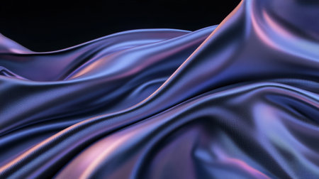 Fluid waves of satin cascade with a soft sheen, capturing the interplay of light in a mesmerizing dance. Colors blend, inviting a sense of luxury and tranquility that enchants the senses.の素材