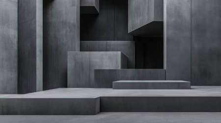 Intricate layers of reinforced concrete reveal a modern aesthetic, showcasing sharp angles and textured surfaces. This architectural marvel invites contemplation of form and function in urban spaces.の素材