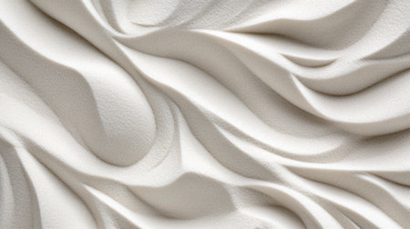 Delicate grains of sand glisten under gentle sunlight, forming captivating patterns reminiscent of waves. This enchanting display invites observers to immerse themselves in nature's artistry.の素材