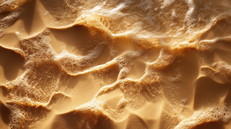 Sun-kissed grains of sand shift under the gentle caress of the wind, creating mesmerizing patterns that dance with light. Nature's canvas showcases a stunning interplay of texture and illumination.の素材