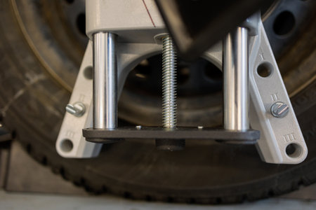 Innovative Equipment Featuring a Robust Mounting Mechanism in a Workshop Setting During Daylight
