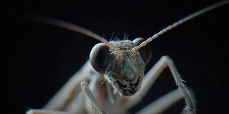 This detailed shot showcases the complex texture of an insect's exoskeleton, highlighting the remarkable patterns and intricate designs that adorn its outer layer, a true marvel of nature.の素材