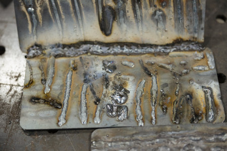 Craftsmanship shines through intricate metal welding patterns in a workshop setting