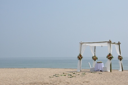 Wedding Theme on the beachの写真素材