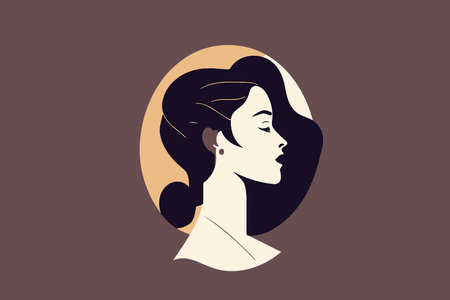 Illustration of adult woman illustrating international women's day with fictional character not based on real modelのイラスト素材