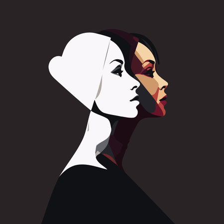 Illustration of adult woman illustrating international women's day with fictional character not based on real modelのイラスト素材