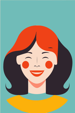 Illustration of adult woman illustrating international women's day with fictional character not based on real modelのイラスト素材