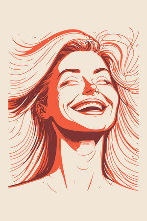 Illustration of adult woman illustrating international women's day with fictional character not based on real modelのイラスト素材