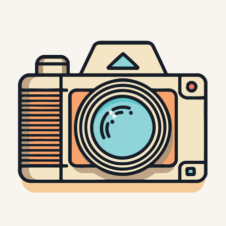 Minimalistic and iconic camera icon. Perfect for use in apps, websites, and graphic designsのイラスト素材