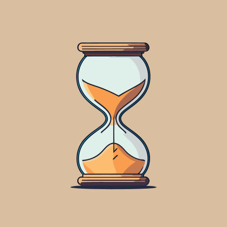 Sand clock hourglass time measurement object illustrationのイラスト素材