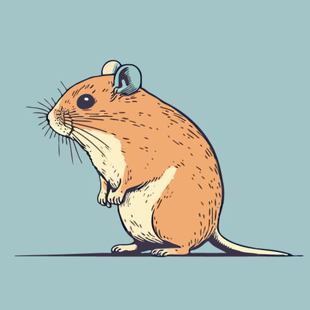 Vector illustration of small rodent mammal animal isolatedのイラスト素材