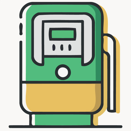 Fuel station pump in minimalist flat styleのイラスト素材