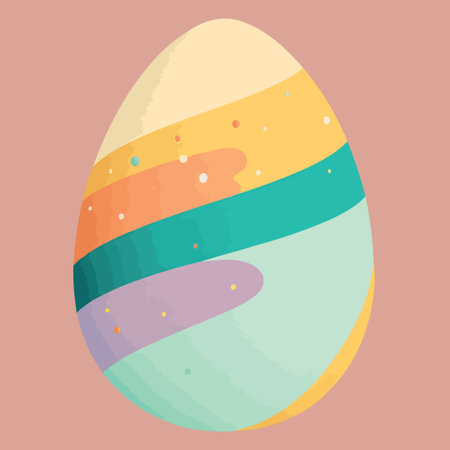 Colorful easter egg themed food vector illustrationのイラスト素材