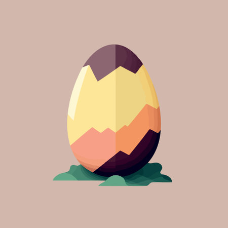 Colorful easter egg themed food vector illustrationのイラスト素材