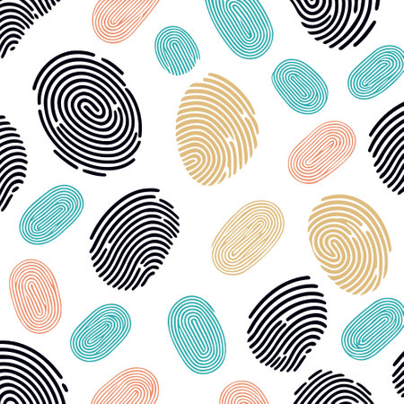 Fingerprint based abstract vector illustration for backgroundのイラスト素材