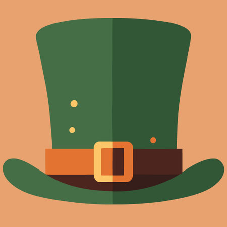 vector illustration of green hat isolated to illustrate saint patrick dayのイラスト素材