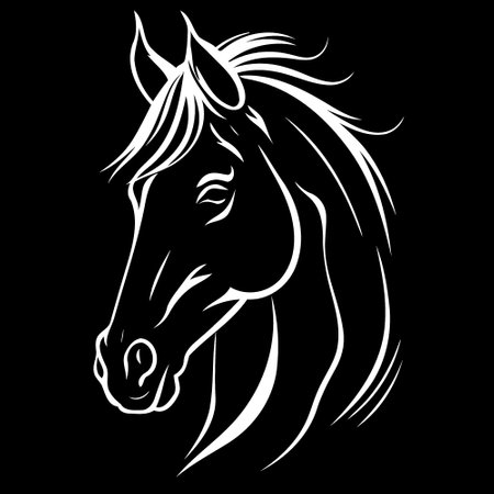 equine horse animal head pattern vector illustrationのイラスト素材