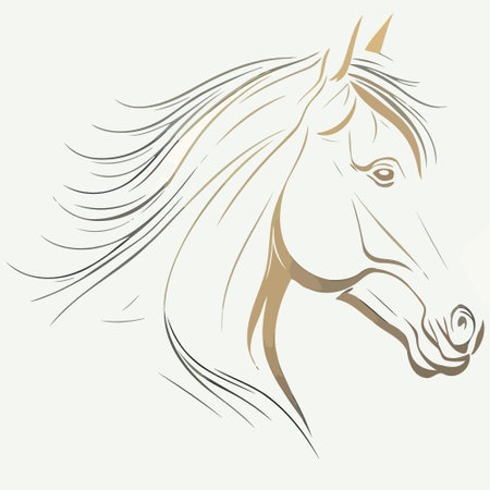 equine horse animal head pattern vector illustrationのイラスト素材