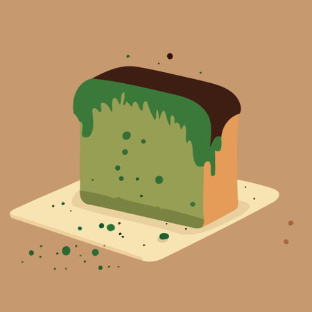 spoiled bread with mold fungus rotten food vector illustration
