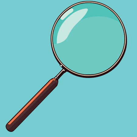 magnifying glass optical object isolated minimalistic vector illustrationのイラスト素材