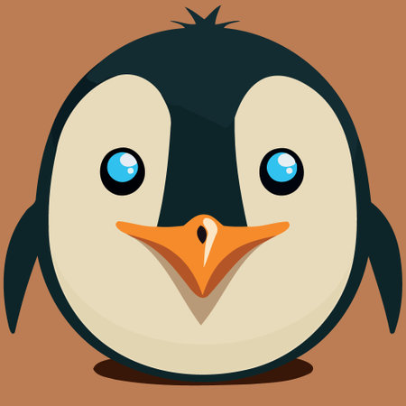 animal bird cute common penguin Minimalist vector illustrationのイラスト素材