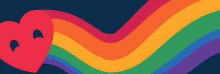 lgbt pride day and month rainbow background minimalist vector illustrationのイラスト素材
