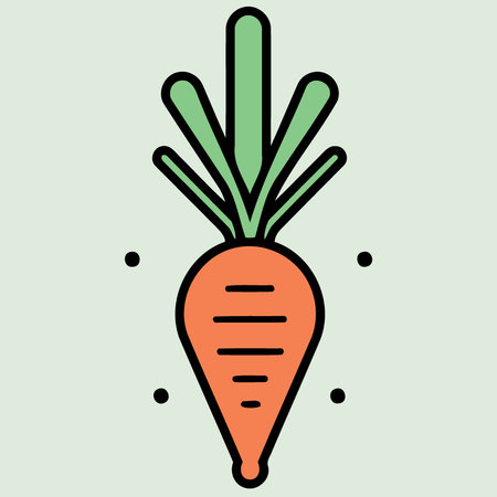 vegetable food a carrot minimalist vector illustrationのイラスト素材