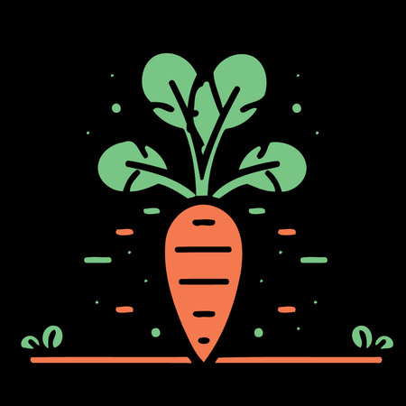 vegetable food a carrot minimalist vector illustrationのイラスト素材