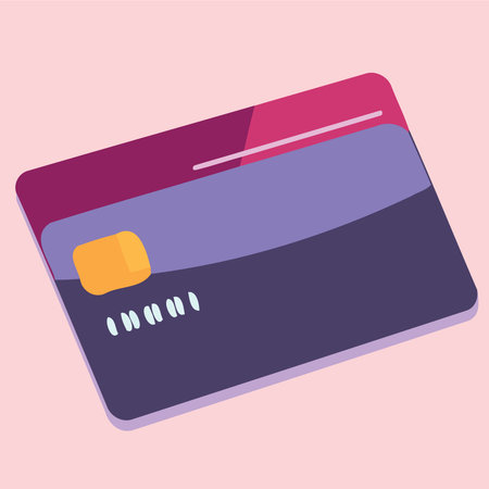 colorful credit card object minimalistic vector illustrationのイラスト素材
