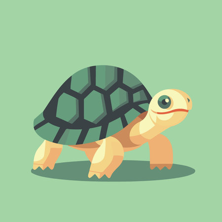 animal reptile turtle minimalistic vector illustrationのイラスト素材