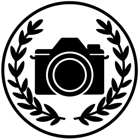 modern photographic camera object logo minimalist vector illustrationのイラスト素材