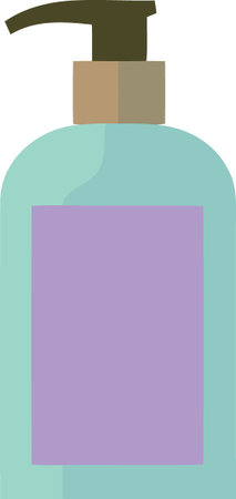 plastic container for liquid hand soap minimalist vector illustrationのイラスト素材