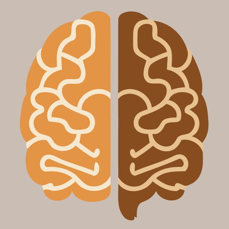 human brain nervous system logo minimalist vector illustration