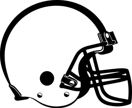 football helmet in black and white minimalistic vector illustrationのイラスト素材