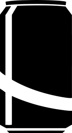 drink can in black and white minimalistic vector illustrationのイラスト素材