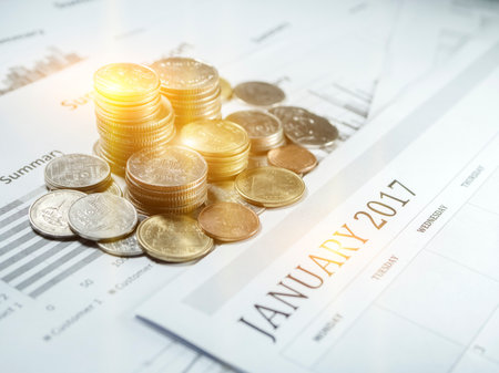 business chart, coinの写真素材