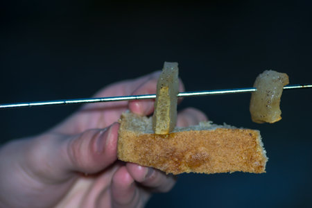 lard white fat  drink food isolated pork rawの写真素材