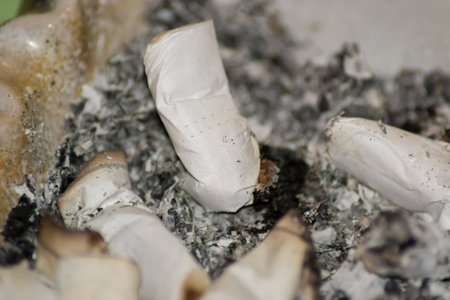 addiction butt cigarette ash macro objects equipmentの写真素材
