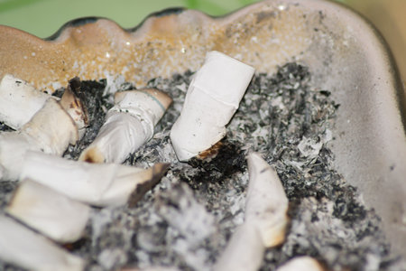 addiction butt cigarette ash macro objects equipmentの写真素材