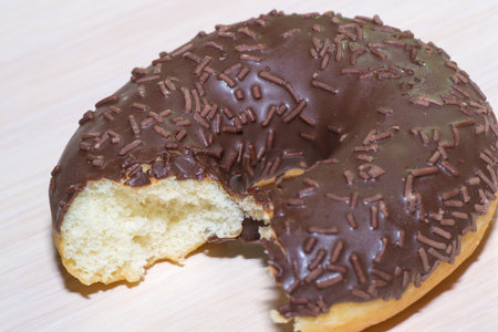 food drink donut eating white unhealthy backgroundの写真素材